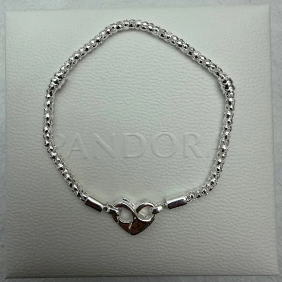 Pandora Moments Studded Chain Bracelet Size 7.5 Wrist Size 6.7 in - Picture 7 of 8